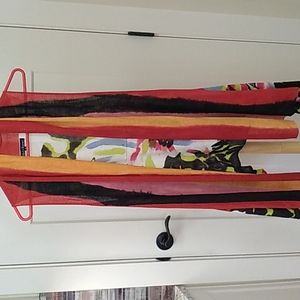 Mechant multi floral/ stripe vest size S